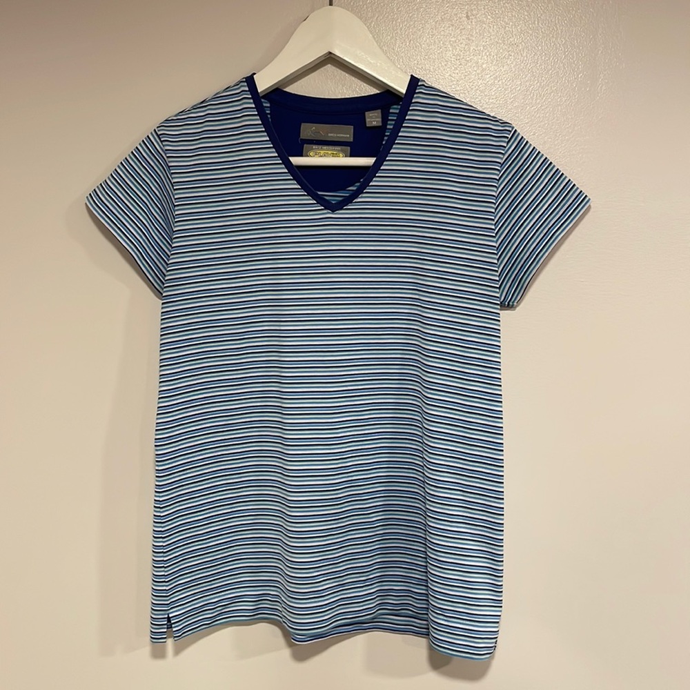 Greg Norman Stripped V Neck Shirt